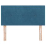 vidaXL Tête de lit Montage mural Bleu foncé 90 cm Velours