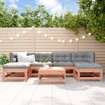 vidaXL Salon de jardin 7 Pièces bois massif douglas