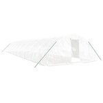 vidaXL Serre avec cadre en acier blanc 90 m² 18x5x2 3 m