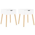 vidaXL Tables de chevet 2 Pièces Blanc 40x40x56 cm Bois d'ingénierie