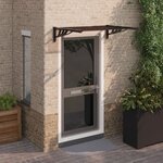 vidaXL Auvent de porte Noir 122x90 cm Polycarbonate