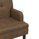 vidaXL Banc avec dossier marron 112x65 5x75 cm similicuir daim