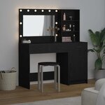 vidaXL Table de Toilette avec tiroir 2 Pièces Noir 78.5 x 41 x 135 cm