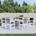 vidaXL Coussins de chaise à dossier bas lot de 6 anthracite mélangé