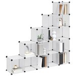 vidaXL Cubes de rangement 15 Pièces Transparent PP