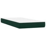 vidaXL Sommier à lattes de lit et matelas et LED vert foncé 80x220 cm velours