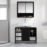 vidaXL Ensemble de mobilier de salle de bain 2 Pièces Chêne noir