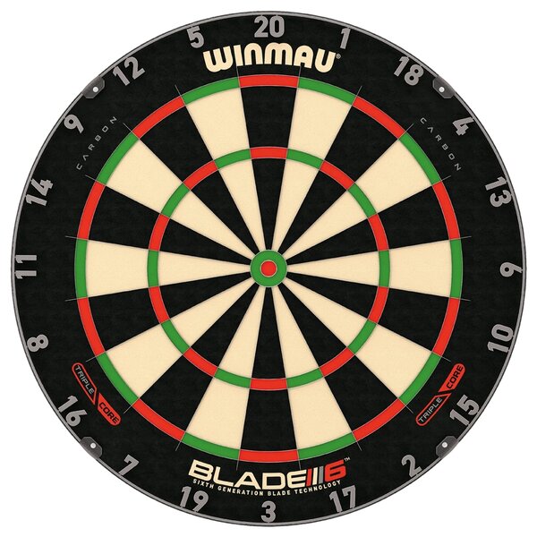 Karella 806908 - Cible de fléchettes Winmau Blade 6 Triple Core Carbon 3032
