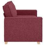 vidaXL Canapé 2 places Rouge vin 140 cm Tissu