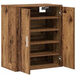 vidaXL Armoire à chaussures vieux bois 60x35x70 cm bois d'ingénierie
