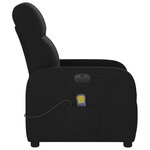 vidaXL Fauteuil de massage inclinable électrique Noir Tissu