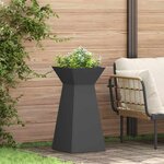 vidaXL Jardinière à pilier 2 Pièces Noir 35 x 35 x 73 cm Acier