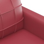vidaXL Canapé à 2 places Rouge bordeaux 140 cm Similicuir