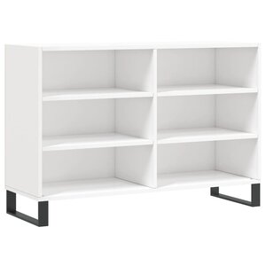 vidaXL Buffet blanc brillant 103 5x35x70 cm bois d'ingénierie