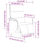 vidaXL Fauteuil inclinable avec repose-pieds gris foncé tissu