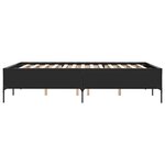 vidaXL Cadre de lit sans matelas noir 150x200 cm