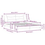 vidaXL Cadre de lit sans matelas Hvar noir et blanc 180x200 cm similicuir
