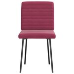 vidaXL Chaises à manger lot de 4 Rouge bordeaux Velours