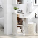 vidaXL Meuble de Salle de Bain avec porte VIGO Blanc 37 5 x 34 x 80 cm