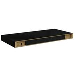vidaXL Étagère murale flottante Noir brillant 50x23x3 8 cm MDF