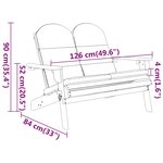 vidaXL Banc de jardin Adirondack et coussins 126 cm bois massif acacia