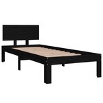 vidaXL Cadre de lit sans matelas noir 75x190 cm