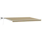 vidaXL Store rétractable manuel avec LED Vert et Jaune 500x300 cm