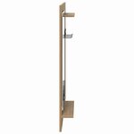 vidaXL Porte-manteau mural avec miroir chêne artisanal 70 x 10 x 90 cm
