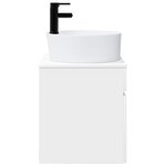 vidaXL Meuble de lavabo mural Blanc brillant 49 x 44 5 x 65 cm