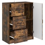 vidaXL Buffet Chêne fumé 66 x 34 5 x 87 cm Bois d'ingénierie