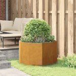 vidaXL Jardinière Rouillé 90 x 90 x 50 cm