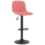vidaXL Tabourets de bar lot de 2 rose velours