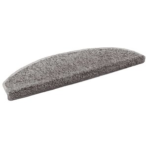 vidaXL Tapis d'escalier auto-adhésifs 15 pc 80 x 24 5 x 3 5 cm Gris