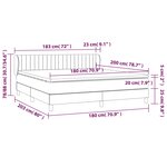 vidaXL Sommier à lattes de lit avec matelas Noir 180x200 cm Tissu
