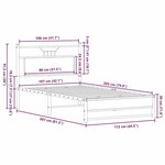 vidaXL Cadre de lit sans matelas chêne marron 107x203 cm
