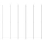 vidaXL Cloison de séparation 5 panneaux Blanc 250x220 cm Tissu