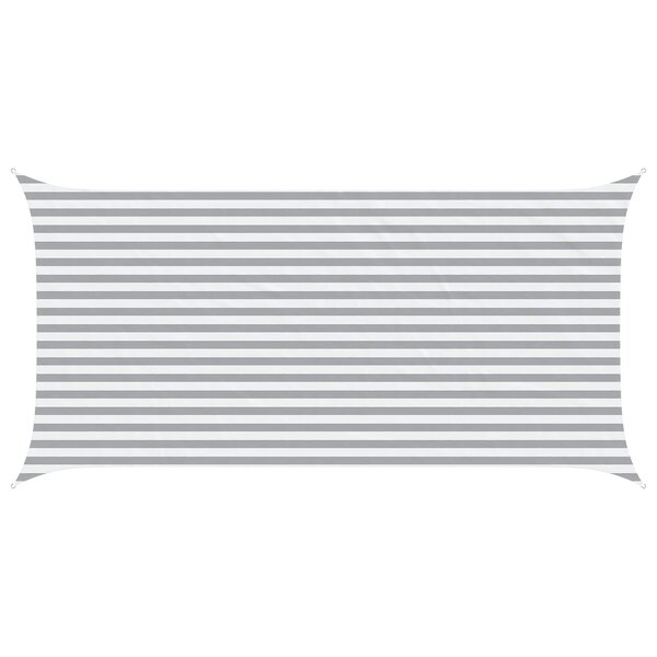 vidaXL Voile d'ombre Gris clair et blanc 5 x 2 5 m