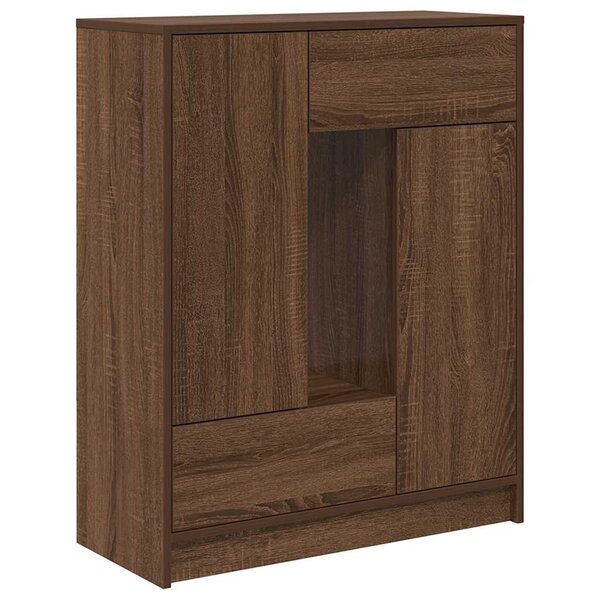 vidaXL Buffet avec tiroirs et portes chêne marron 73x31x90 cm