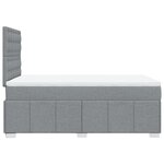 vidaXL Sommier à lattes de lit avec matelas Gris clair 120x200cm Tissu