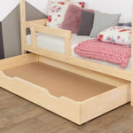 Tiroir lit à roulettes - bois vernis pour lit 80 x 200 cm