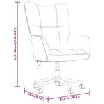 vidaXL Chaise de relaxation Blanc crème Velours