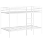 VidaXL Lit superposé sans matelas blanc 100x200 cm acier