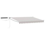 vidaXL Auvent rétractable électrique Gris clair et blanc
