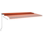 vidaXL Auvent automatique sur pied 600x350 cm Orange/marron