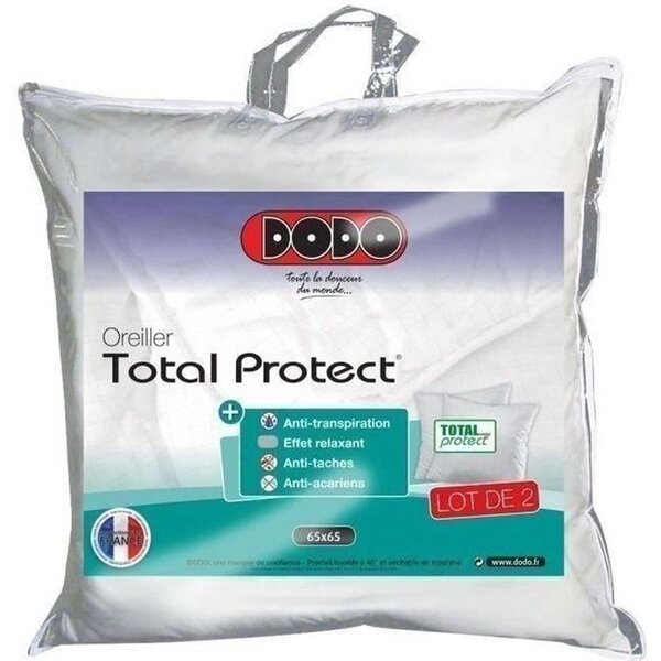 2 oreillers Total Protect 65 x 65 cm blanc