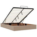 vidaXL Cadre de lit ottoman sans matelas cappuccino 140x190 cm