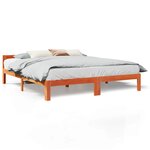 vidaXL Cadre de lit sans matelas cire marron 160x200cm bois pin massif