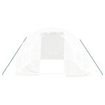 vidaXL Serre avec cadre en acier blanc 12 m² 4x3x2 m