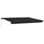 vidaXL Auvent Rétractable Manuel Anthracite 450x300 cm