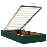 vidaXL Lit ottoman avec matelas vert foncé 120x190 cm velours
